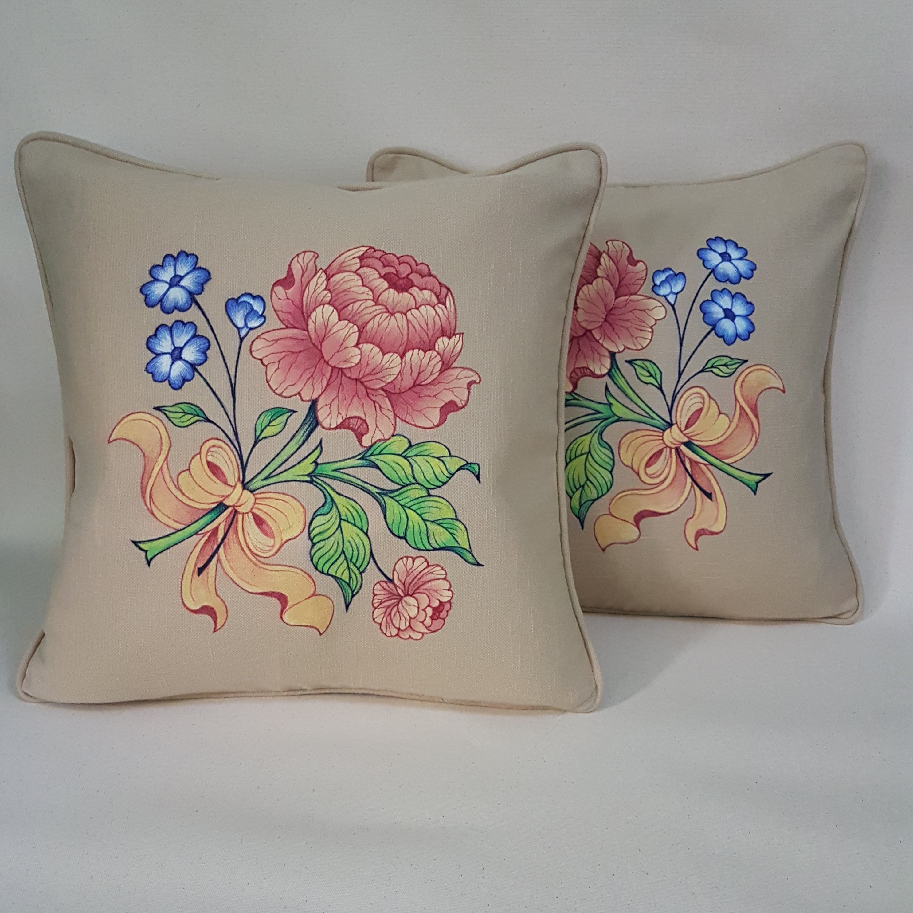 Hand Painted Cushion Cover